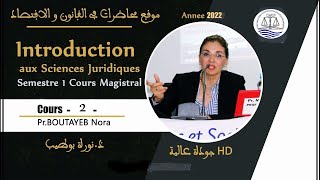 Introdution aux Sciences Juridiques Cours 2 S1 [upl. by Avron948]