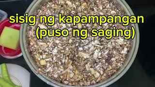 sisig ng kapampangan puso ng saging trending [upl. by Evreh]