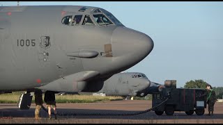 🇺🇸 B52 Deployment RAF Fairford 2024 [upl. by Alikee943]