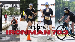 My First Triathlon Ironman 703 RACE DAY in Muskoka [upl. by Llewellyn614]