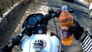 Pulsar 200 ns bs4 1 litre petrol mileage test 2018 [upl. by Hunley]