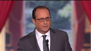 Hollande annonce l’accueil de 24000 réfugiés en France sur les deux prochaines années [upl. by Ettevy]