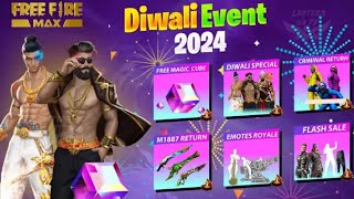 FREE FIRE NEW DIWALI EVENT 😍  ALL FREE ITEMS REVIEW 🥳  NEW BUNDLE SKEENS amp ARRIVAL ANIMATION 🥳 [upl. by Dosi]