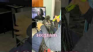 Time stamp knotless braids fyp knotlessbraids shreveportbraider [upl. by Nirra]