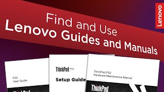 Find and Use Lenovo Guides and Manuals  Lenovo Support [upl. by Vivi944]