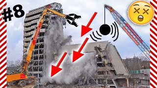 Big boom at demolition Jawdropping moment excavators bringing down 11 floors at once [upl. by Eahsed332]