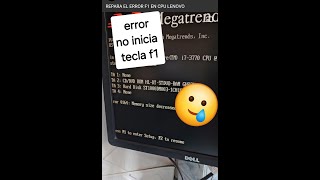 ERROR F1 EN CPU LENOVO [upl. by Shelton]