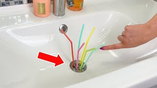 Plastic Straws Can Save Your Sink Check Out This Revolutionary Trick [upl. by Desdee]