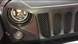 HOW to paint your Jeep wrangler Angry Grille with Touch up Paint Jeep JK [upl. by Merralee]