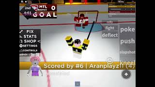 Boston bruins goal horn and song in hockey noobs roblox game [upl. by Yasnyl236]