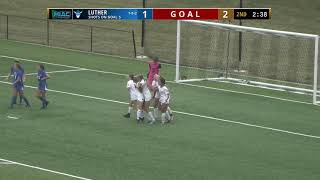 Womens soccer tops Luther on goals by Timmerman and Johnson [upl. by Dyche]