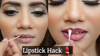 Easiest Lipstick Hack With QTip amp Toothpick  Usefull Lipstick Ideas  Nazia Khan [upl. by Naillil]