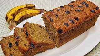 No Oven Moist BANANA BREAD LOAF [upl. by Htinnek]