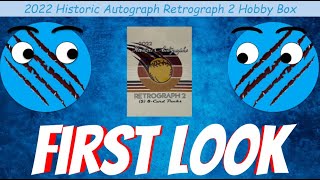 FIRST LOOK 2022 Historic Autograph Retrograph 2 Hobby Box [upl. by Ander689]