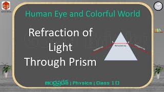 14AP Board  Refraction of Light through Prism  Human Eye and Colorful World  Class10 Physics [upl. by Pompea]