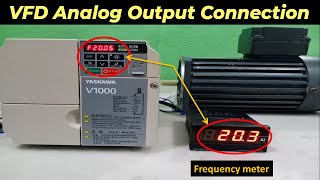 How to Connect Frequency Meter with VFD  VFD analog output connection [upl. by Curr349]