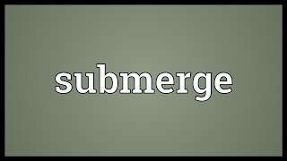 Submerge Meaning [upl. by Sihtnyc]