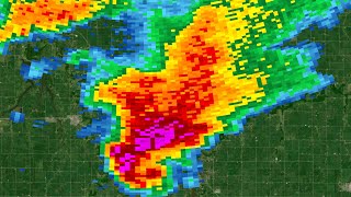 2018 Taylorville Illinois Supercell Radar Loop [upl. by Huston]