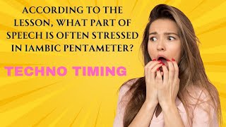 Verbs in Iambic Pentameter How Shakespeare’s Rhythm Works  TECHNO TIMING [upl. by Placia]