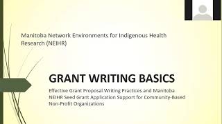 Grant Writing Basics Effective Grant Writing Practices for Indigenous Organizations [upl. by Arbma]