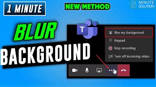 How to blur background in microsoft teams on laptop 2024 [upl. by Stargell]
