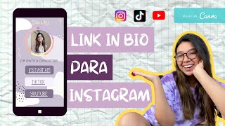 ¿Cómo crear un LINK IN BIO para INSTAGRAM  LINKTREE en CANVA [upl. by Suirauqed992]