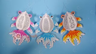 How To Make Goldfish Lantern  Fish Lanterns Decorations SVG for Cricut Project ScanNcut Cameo4 [upl. by Teplitz]