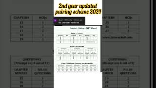 2nd year updated pairing scheme 2024 I pairing scheme 2nd year 2024 biology [upl. by Bradan419]