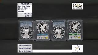 2023 Silver Eagle Proof S  PCGS 70 Advanced Release [upl. by Ahsei]