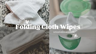 HOW TO FOLD CLOTH WIPES  TWO DIFFERENT WAYS [upl. by Hillel799]