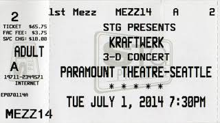 Kraftwerk Live 712014 Paramount Theatre Seattle [upl. by Jessalin]