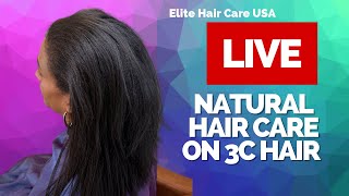 Live Natural Hair Care for 3C Hair  Salon Treatment amp Tips [upl. by Lilah246]