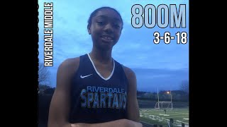 Jerica McKissic 800M 3618 Riverdale Middle [upl. by Ennailuj732]