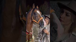 The woman loves horses🤤زنه عاشق اسبشه🤤animals horse women love عشق دختر اسب حصان [upl. by Anoik]