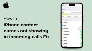 iPhone contact names not showing in incoming calls Fix  iOS  2024 [upl. by Bethena]