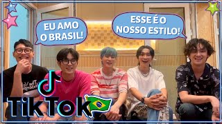 BANDA DE KPOP REAGE A TIKTOK BRASILEIRO COM 2Z [upl. by Eetak]