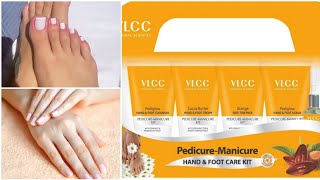 VLCC PedicureManicure Hand amp foot cream review DEMO how to use VLCC manicure pedicure kit steps [upl. by Ogilvie]