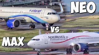 Aeromexico Boeing 737MAX VS Interjet Airbus a320NEO [upl. by Christmas95]