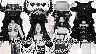 Black Emo Outfits IdeasOutfits Codes w Links Roblox berry Avenue outfit codes PT 9 [upl. by Rimahs]