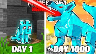 I Survived 1000 Days As A DIAMOND WOLF HARDCORE Minecraft Full Story [upl. by Horatia]