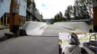 Olympic Bobsleigh wheelbob Onboard at Lillehammer [upl. by Philippe]