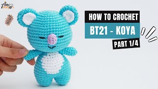 338  BT21  Koya Koala Amigurumi 14  How To Crochet Amigurumi  Crochet Tutorial  AmiSaigon [upl. by Hillegass807]