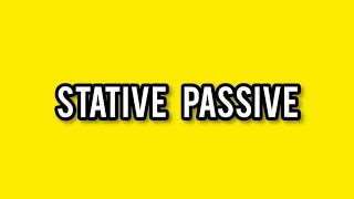 Stative Passive [upl. by Eleik]