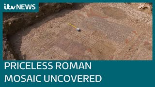 Man discovers priceless Roman mosaic of Trojan War battle in East Midlands  ITV News [upl. by Stagg]