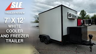 Custom 7 X 12 White Cooler and Freezer Trailer [upl. by Horbal]