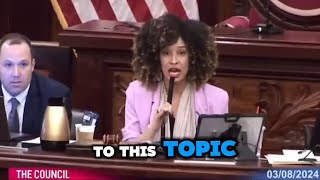 NYC Councilwoman FLIPS OUT when quotDonald Trumpquot Calls Into Meeting [upl. by Aiseneg211]