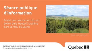 Séance publique dinformation  13 novembre 2024 à 19h30 [upl. by Garnes834]