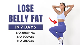 LOSE BELLY FAT in 7 Days🔥 40min Belly Fat Loss Workout  All Standing Workout Knee Friendly [upl. by Cletus]