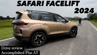 New Tata Safari Facelift 2024 Accomplished Plus Diesel AT  DRIVE REVIEW 😍🔥 [upl. by Akital]