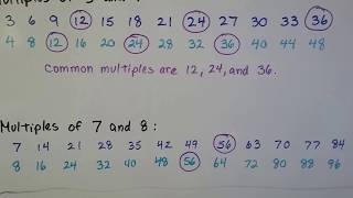 Grade 4 Math 54 What are Common Multiples 49 New version [upl. by Lambard490]